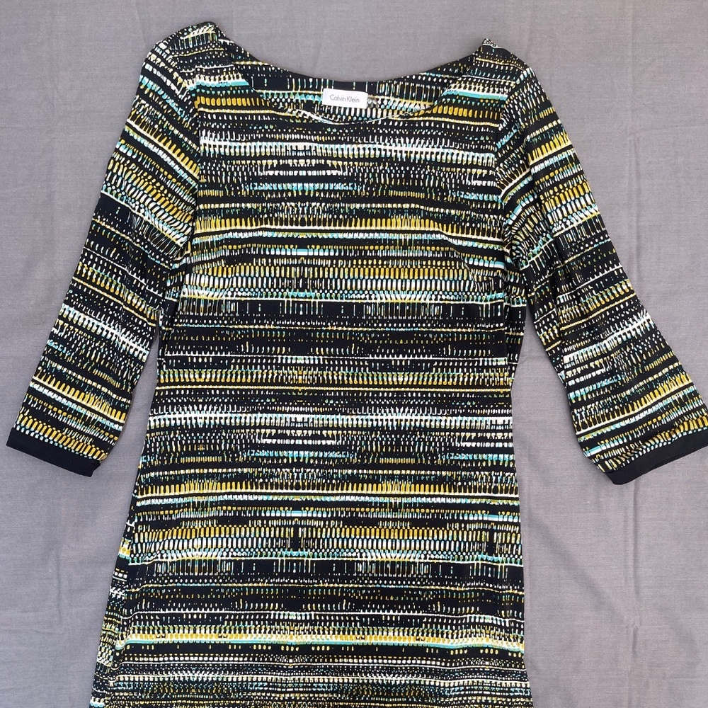 Calvin Klein Multi-Patterned Shift Dress